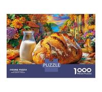 Puzzle Pain au levain 1000 Pièces pour Adolescents Et Enfants - Difficile Puzzles Jeu De Patience en Famille 70x50cm/1000pcs