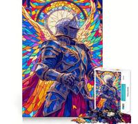 Puzzle Paladin Ailé pour Adolescents 1000 Pièces Jeu Développant l'esprit Jeu Taille Uniforme Pièces Précises Activité Amusante en Famille Le Soir (38x52cm)