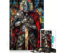 Puzzle Paladin Guerrier 1000 pièces pour Adultes Développe la mémoire Loisirs Doux Découpe Ferme pour Les fêtes (50x75cm)