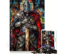 Puzzle Paladin Guerrier 1000 pièces pour Adultes Jeu Intelligent et Amusant à Assembler Ensemble Cadeau saisonnier (38x52cm)