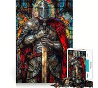 Puzzle Paladin Guerrier 1000 pièces pour Adultes Jeu Intelligent et Amusant à Assembler Ensemble Cadeau saisonnier (38x52cm)