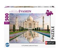 Nathan - Puzzle Adulte - Puzzle 500 pièces - Le Taj Mahal, Palais de l'amour - Adultes et Enfants dès 12 Ans - Puzzle de qualité supérieure - Collection Évasion - 12001514