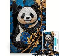 Puzzle Panda 1000 pièces pour Adultes, Jeu de logique Fine, Silencieux et Amusant, Bords Nets, Cadeau mémorable (38x26cm)