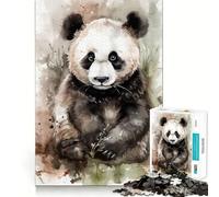 Puzzle Panda à l'aquarelle pour Adolescents, 1000 pièces, Think Toy, Objet de Collection aux Contours Nets et Amusants (50x75cm)