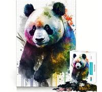 Puzzle Panda à l'aquarelle pour Adultes, 1000 pièces, Think Toy, Plaisir paisible, découpe Nette, Belle œuvre d'art (50x75cm)