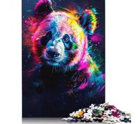 Puzzle Panda Abstrait 1000 pièces, Jeu éducatif, Cadeau d'halloween, 1000 pièces (75 x 50 cm)