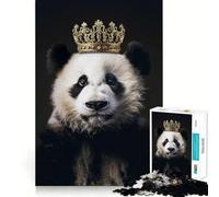Puzzle Panda Animal Mignon Roi 1000 Pièces Jeu de Détente et d'apprentissage Pièce de Collection Art Découpée avec Précision (50x75cm)