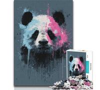 Puzzle Panda Aquarelle 1000 pièces pour Adultes, Jouets éducatifs et éducatifs, Jeux familiaux avec Affiche et fiche de Questions-réponses Assorties 50x75cm