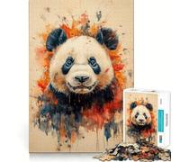 Puzzle Panda Aquarelle pour Adultes 1000 Pièces Jeu de Concentration et de Détente Bordure Resserrée Choix du Père Noël 38x52cm