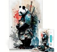 Puzzle Panda Aquarelle pour Adultes 1000 Pièces Jeu de Mémoire Découpe Laser pour Un Assemblage Parfait Cadeau Unique Anti-Stress (38x26cm)