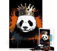 Puzzle Panda avec Couronne 1000 Pièces Adultes Cadeau Amélioration de la mémoire Loisirs Découpe Nette Décoration Murale (38x52cm)