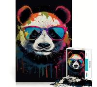 Puzzle Panda avec Lunettes de Soleil pour Adultes 1000 Pièces Logic Boost Toy Group Joy Premium Edge Bday Surprise (50x75cm)