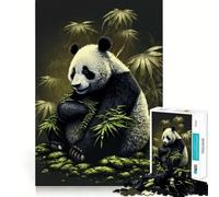 Puzzle Panda Bamboo Japan pour Adultes, 1000 pièces, Jeu de logique Robuste, Anti-Tension, Bords Transparents, Cadeau de qualité supérieure (50x75cm)
