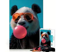 Puzzle Panda Bubblegum 1000 pièces pour Adultes, Jeu de réflexion et de Concentration, Loisirs à Domicile, Bords serrés, Cadeau de Noël (50x75cm)