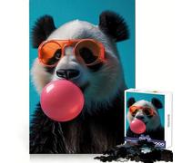 Puzzle Panda Bubblegum pour Adolescents, 1000 pièces, renforce Les Souvenirs, Passe Un Moment paisible, qualité supérieure, Cadeau Classique (38x26cm)