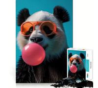 Puzzle Panda Bubblegum pour Adolescents, 1000 pièces, renforce Les Souvenirs, Passe Un Moment paisible, qualité supérieure, Cadeau Classique (38x26cm)