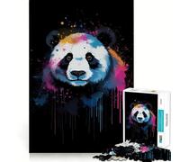 Puzzle Panda Coloré 1000 Pièces pour Adultes Jeu de Réflexion Loisirs Découpe Claire Cadeau Original (50x75cm)