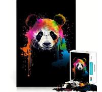 Puzzle Panda Coloré de 1000 Pièces pour Adolescents Jeu de Puzzle Intellectuel Joie Familiale Découpe de Qualité Cadeau Élégant (50x75cm)