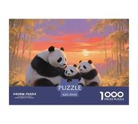 Puzzle Panda Composé De 1000 Pièces pour Adultes,Forêt de bambous Sunset Un Jeu De Dexérité Très Difficile Puzzle,Jeu Éducatif Aux Défis 70x50cm/1000pcs