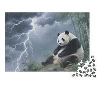 Puzzle Panda Composé De 1000 Pièces pour Adultes,Orage Forêt de bambous Un Jeu De Dexérité Très Difficile Puzzle D'intelligence 1000pcs (75x50cm)