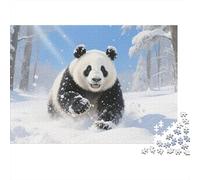 Puzzle Panda Composé De 1000 Pièces pour Adultes,Winter Snow Scène de forêt Un Jeu De Dexérité Très Difficile Puzzle D'intelligence 1000pcs (75x50cm)