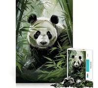 Puzzle Panda dans Un Bliss de Bambou 1000 pièces pour Adolescents Jeu de réflexion Jouet à Partager Découpe Nette (38x26cm)