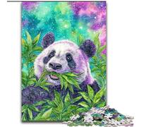 Puzzle Panda dans Une forêt de bambous, 1000 pièces, pour Adultes, idéal pour Les Vacances, Le soulagement du Stress et l'amour Entre Couples 26x38cm