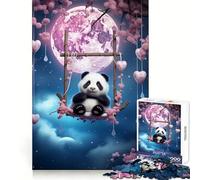 Puzzle Panda Dormant dans Une Cerise pour Adolescents, 1000 Pièces, Jeu de Réflexion, Amusant et Apaisant, Objet d'art à Assembler et à Collectionner (38x52cm)