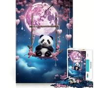 Puzzle Panda Dormant dans Une Cerise pour Adultes 1000 Pièces Logic Boost Toy Group Joy Premium Edge Bday Surprise (38x26cm)