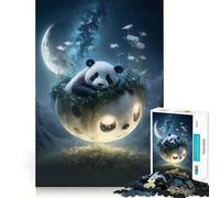 Puzzle Panda Dreams 1000 pièces pour Adolescents Puzzle de mémoire, lumière relaxante, Image à Assembler Cadeau Exquis (38x52cm)