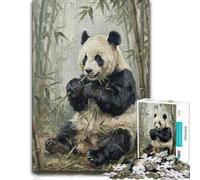 Puzzle Panda Eating Bamboo in Forest pour Adultes, 500 PCS