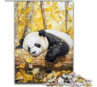 Puzzle Panda endormi en Automne 1000 pièces pour Adultes, Jouets éducatifs et éducatifs, Jeux familiaux, idéal pour la décoration de Bureau (26x38cm)