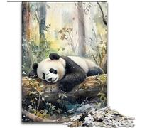 Puzzle Panda endormi en Automne pour Adultes 1000 pièces, à partir de 14 Ans, décoration Murale, Cadeaux d'anniversaire et Cadeaux Uniques (50x75cm)