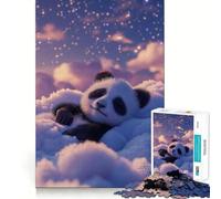 Puzzle Panda endormi pour Adolescents, 1000 pièces, Casse-tête Relaxant et Amusant, à Assembler, Un Joli Cadeau 50x75cm