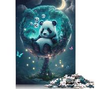 Puzzle Panda endormi pour Adolescents 1000 pièces Puzzle Cadeaux de Noël Casse-tête pour Adultes 1000 pièces (75 x 50 cm)