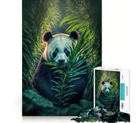 Puzzle Panda Enjoys It Hard pour Adultes, 1000 pièces, Puzzle Facile à Assembler, Cadeau Artistique (38x26cm), idéal pour se détendre et développer sa mémoire