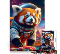 Puzzle Panda Explorateur de l'espace 1000 Pièces Cadeau pour Adultes Jeu de Réflexion Jouet pour Partager Un Moment de Lien Découpe Soigneuse Surprise d'anniversaire (38x52cm)