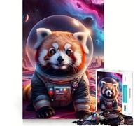 Puzzle Panda Explorateur de l'espace 1000 Pièces pour Adultes Jeu de Concentration et de Réflexion Jeu Silencieux et Amusant Bords Serrés Cadeau de Noël (38x52cm)