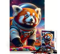 Puzzle Panda Explorateur de l'espace pour Adolescents 1000 Pièces Stimule la Mémoire Détente et Amusante Assemblage Motif Cadeau Exquis (50x75cm)