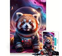 Puzzle Panda Explorateur de l'espace pour Adultes 1000 Pièces Jeu Intellectuel Amusant et Paisible Découpe Précise Liste de Souhaits du Père Noël (50x75cm)
