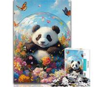 Puzzle Panda Fleur 1000 pièces pour Adultes et Adolescents, Jouet éducatif et éducatif, idéal comme Cadeau pour Toute la Famille (50x75cm)