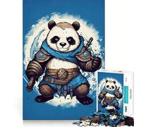 Puzzle Panda Guerrier 1000 Pièces pour Adultes Jeu de Logique Fine Silencieux et Amusant Bords Nets Cadeau Souvenir (50x75cm)