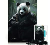 Puzzle Panda Guerrier 1000 pièces pour Adultes, Jeu de réflexion et de Concentration, Amusant et Silencieux, Motif Vœux du Père Noël (50x75cm)