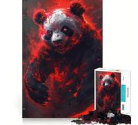 Puzzle Panda Guerrier Samouraï 1000 pièces pour Adolescents Jeu de réflexion Relaxant Cadeau de qualité supérieure (38x52cm)