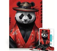 Puzzle Panda Kimono pour Adolescents 1000 pièces, Jeu de logique Fine, Doux et Relaxant, Bords Nets, Cadeau de qualité supérieure (50x75cm)