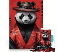 Puzzle Panda Kimono pour Adultes 1000 pièces, Jeu de réflexion, Plaisir Lent, Design à Assembler, Joli Cadeau (38x26cm)
