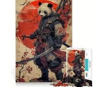 Puzzle Panda Lune Rouge Japon pour Adultes, 1000 pièces, Jouet d'exercice Mental, détente, Design, Assemblage, Cadeau Exquis (38x26cm)