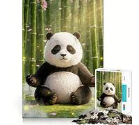 Puzzle Panda Méditation Paisible 1000 Pièces Adultes Cadeau Amélioration de la mémoire Loisirs Décoration Murale aux Découpes Précises (50x75cm)