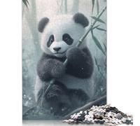 Puzzle Panda Mignon avec pousses de Bambou pour Adultes et Adolescents 1000 pièces Puzzles en Papier pour Adolescents Cadeaux Jeu de Casse-tête 1000 pièces (38 x 26 cm)