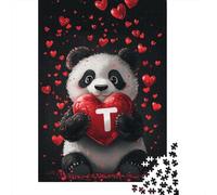 Puzzle Panda Mignon, Casse-tête en Carton de qualité supérieure pour Enfants et Adultes à partir de 12 Ans, Cadeaux de Noël, 1000 pièces (75 x 50 cm)